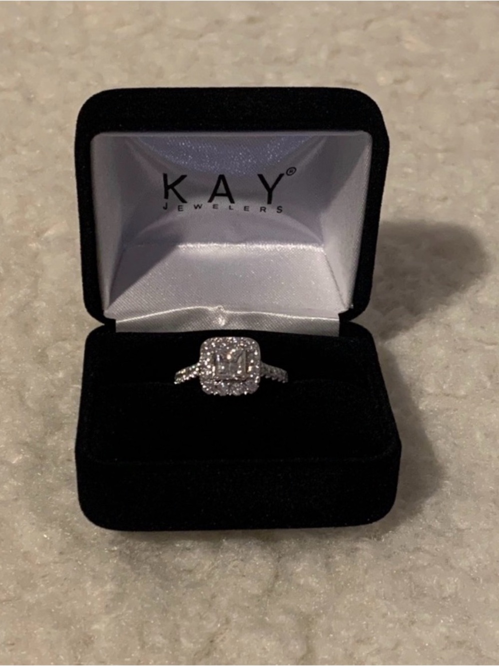 Halo Diamond Ring in White - Classic Sparkle - Picture 8 of 9